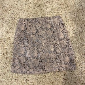Wild Honey snake print mini skirt